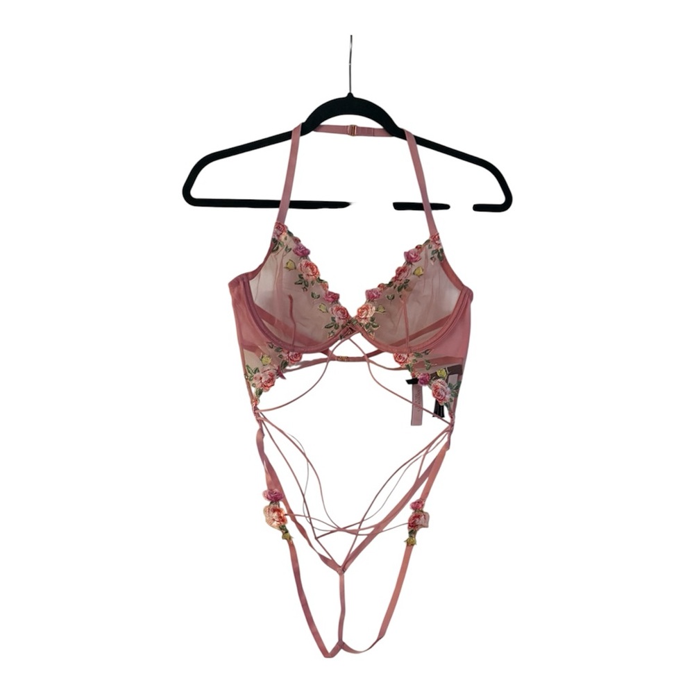 Victoria's Secret Pink Floral Embroidered Lingerie